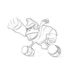 Coloring page: Donkey Kong (Video Games) #112208 - Free Printable Coloring Pages