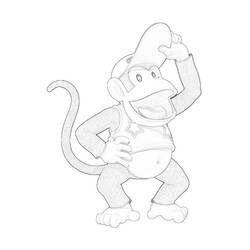 Coloring page: Donkey Kong (Video Games) #112221 - Free Printable Coloring Pages