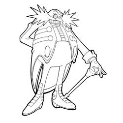 Coloring page: Dr. Eggman (Video Games) #187984 - Free Printable Coloring Pages
