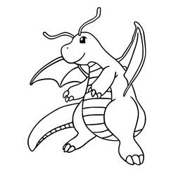 Dragonite (Video Games) coloring page #181592 to print and color