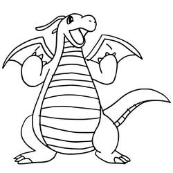 Dragonite (Video Games) coloring page #181593 to print and color