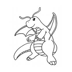 Dragonite (Video Games) coloring page #181596 to print and color