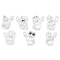 Coloring page: Fall Guys (Video Games) #186848 - Free Printable Coloring Pages