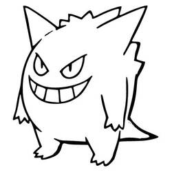 Gengar (Video Games) coloring page #181540 to print and color