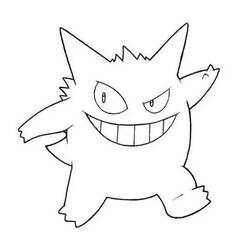 Gengar (Video Games) coloring page #181542 to print and color