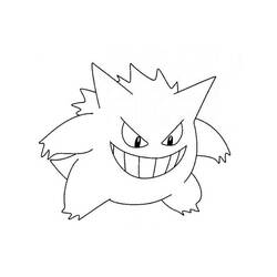 Gengar (Video Games) coloring page #181544 to print and color