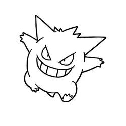 Gengar (Video Games) coloring page #181545 to print and color
