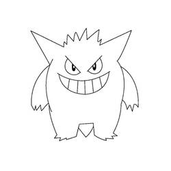 Gengar (Video Games) coloring page #181548 to print and color
