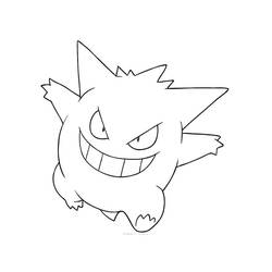Gengar (Video Games) coloring page #181550 to print and color
