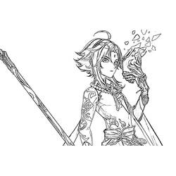 Genshin Impact (Video Games) coloring page #211714 to print and color