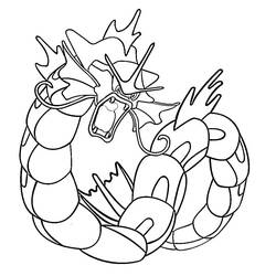 Coloring page: Gyarados (Video Games) #181807 - Free Printable Coloring Pages
