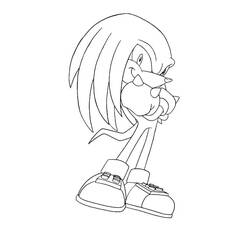 Knuckles (Video Games) coloring page #212922 to print and color
