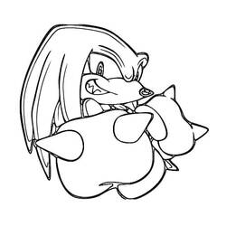 Knuckles (Video Games) coloring page #212927 to print and color