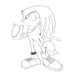 Knuckles (Video Games) coloring page #212932 to print and color