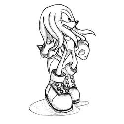 Knuckles (Video Games) coloring page #212938 to print and color
