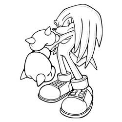Knuckles (Video Games) coloring page #212940 to print and color