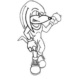 Knuckles (Video Games) coloring page #212941 to print and color