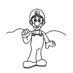 Luigi (Video Games) coloring page #174668 to print and color