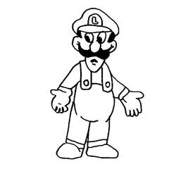 Luigi (Video Games) coloring page #174669 to print and color