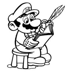 Mario (Video Games) coloring page #172140 to print and color