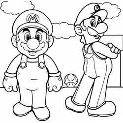 Coloring page: Mario and Luigi (Video Games) #217719 - Free Printable Coloring Pages