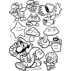 Coloring page: Mario Bros (Video Games) #112467 - Printable coloring pages