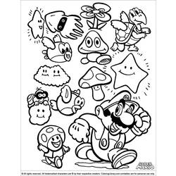 Coloring page: Mario Bros (Video Games) #112476 - Printable coloring pages