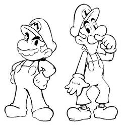 Coloring page: Mario Bros (Video Games) #112533 - Free Printable Coloring Pages