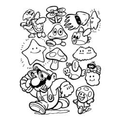 Coloring page: Mario Bros (Video Games) #112547 - Printable coloring pages