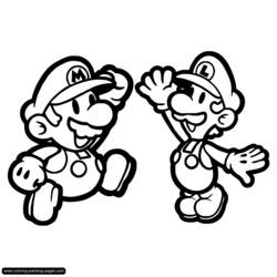 Coloring page: Mario Bros (Video Games) #112550 - Printable coloring pages