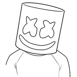Marshmello Fortnite (Video Games) coloring page #208266 to print and color