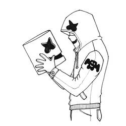 Marshmello Fortnite (Video Games) coloring page #208269 to print and color