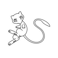 Mew - Free printable coloring pages