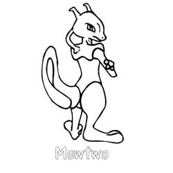 Coloring page: Mewtwo (Video Games) #179433 - Free Printable Coloring Pages