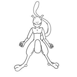 Coloring page: Mewtwo (Video Games) #179434 - Free Printable Coloring Pages