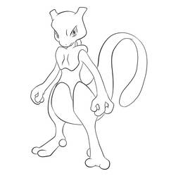 Coloring page: Mewtwo (Video Games) #179435 - Free Printable Coloring Pages