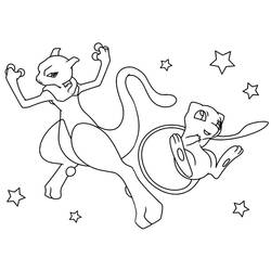 Coloring page: Mewtwo (Video Games) #179436 - Free Printable Coloring Pages