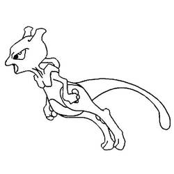 Coloring page: Mewtwo (Video Games) #179440 - Free Printable Coloring Pages
