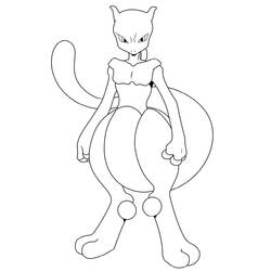 Coloring page: Mewtwo (Video Games) #179445 - Free Printable Coloring Pages