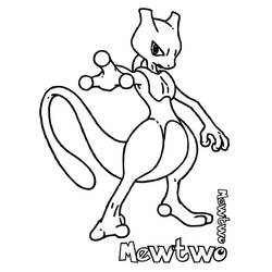 Coloring page: Mewtwo (Video Games) #179447 - Free Printable Coloring Pages