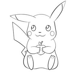 Pikachu (Video Games) coloring page #177245 to print and color