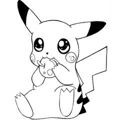 Coloring page: Pikachu (Video Games) #215401 - Free Printable Coloring Pages