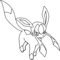 Pokemon Glaceon (Video Games) coloring page #187341 to print and color