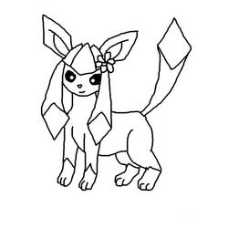Pokemon Glaceon (Video Games) coloring page #187344 to print and color