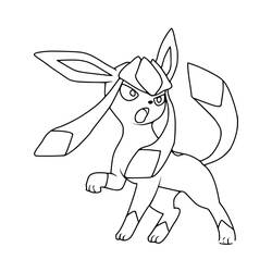 Pokemon Glaceon (Video Games) coloring page #187345 to print and color