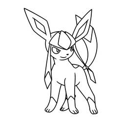 Pokemon Glaceon (Video Games) coloring page #187347 to print and color