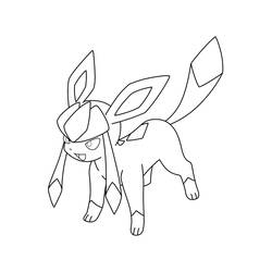 Pokemon Glaceon (Video Games) coloring page #187348 to print and color