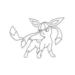 Pokemon Glaceon (Video Games) coloring page #187350 to print and color