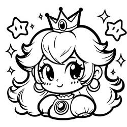 Princess Peach (Video Games) coloring page #211806 to print and color