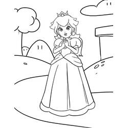 Princess Peach (Video Games) coloring page #211808 to print and color